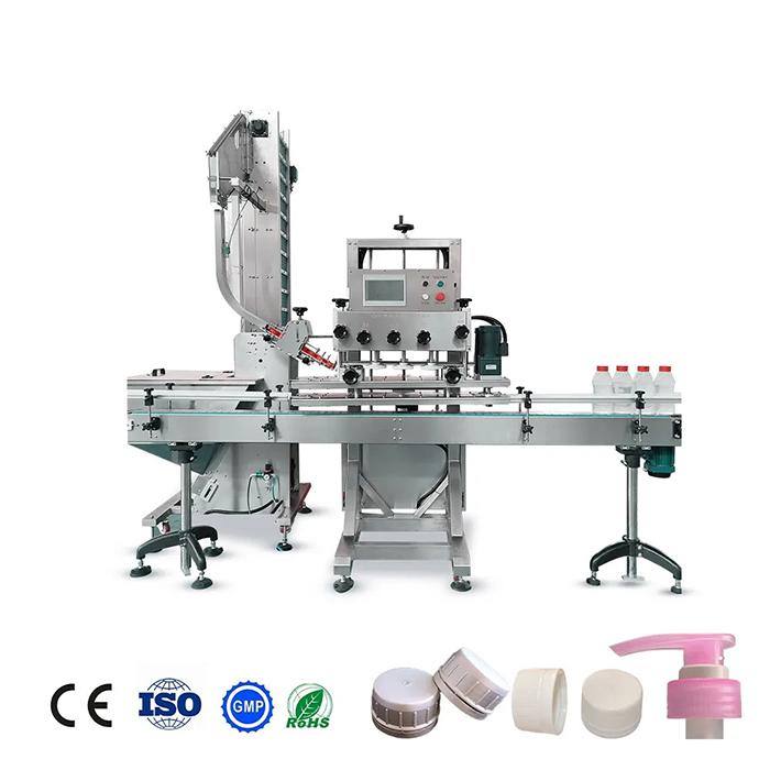 เครื่อง Capping ขวดแก้วอัตโนมัติเต็มรูปแบบสำหรับแชมพู